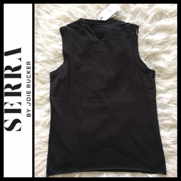 NWT Serra by Joie Rucker The Boy Tank in Black - Picture 7 of 11